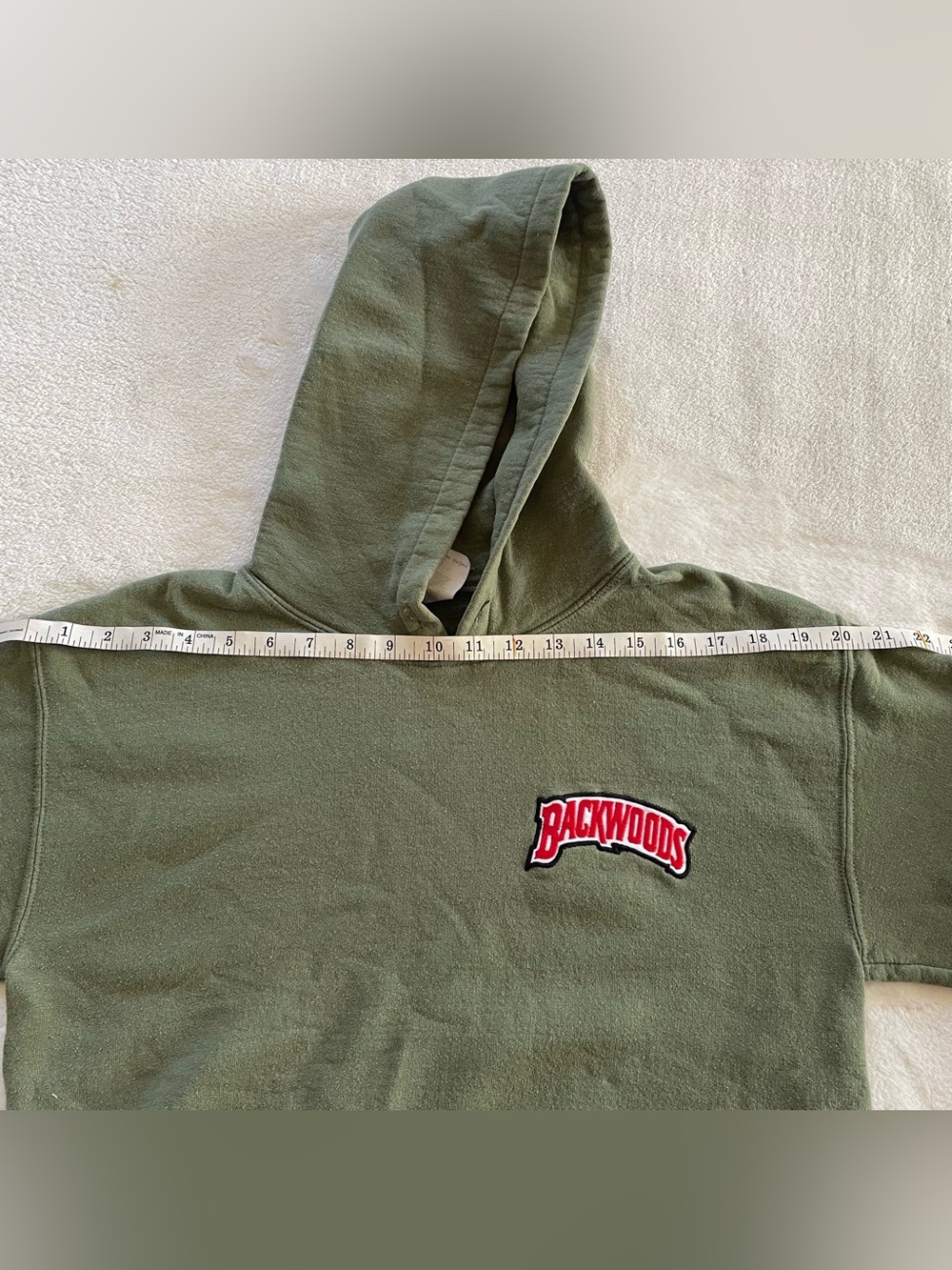 Backwoods Military Green Hoodie size small - Picture 10 of 11